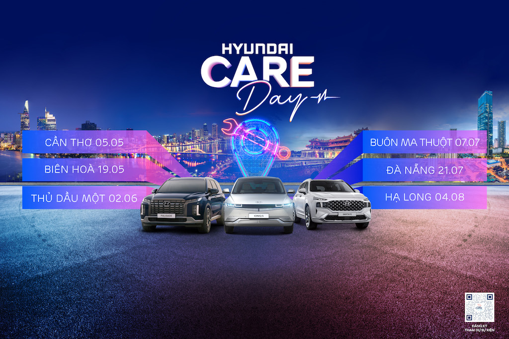 Hyundai Care Day 2024 sẽ được Hyundai Thành Công (HTV) tổ chức tại 6 tỉnh, thành phố trên cả nước.